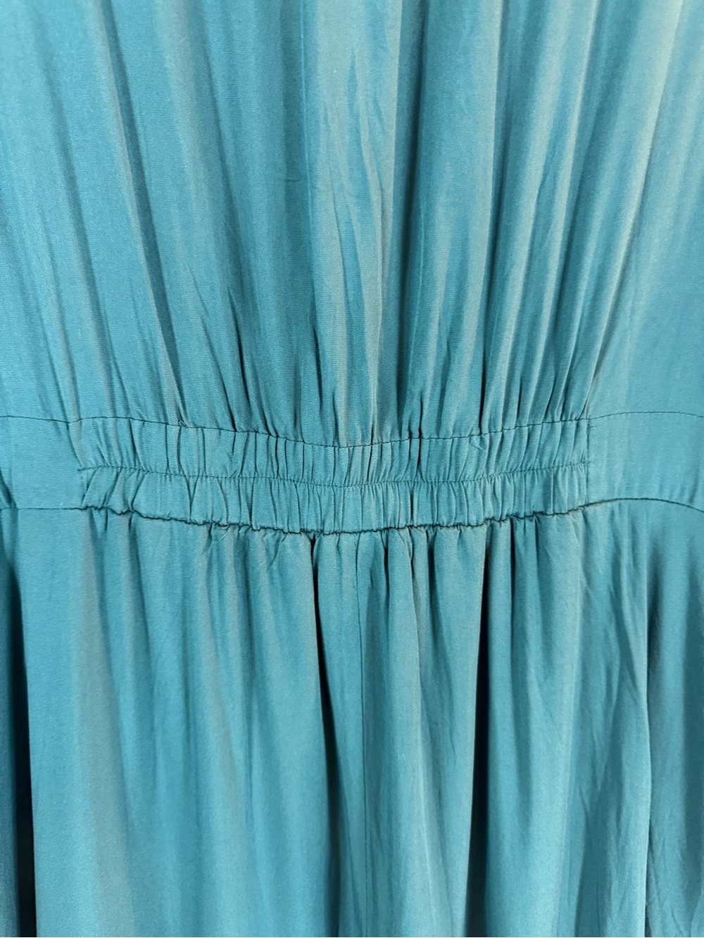 NWT Balticborn women dress Teal Long Sleeve V-Neck Tiered Maxi Dress - Picture 14 of 14